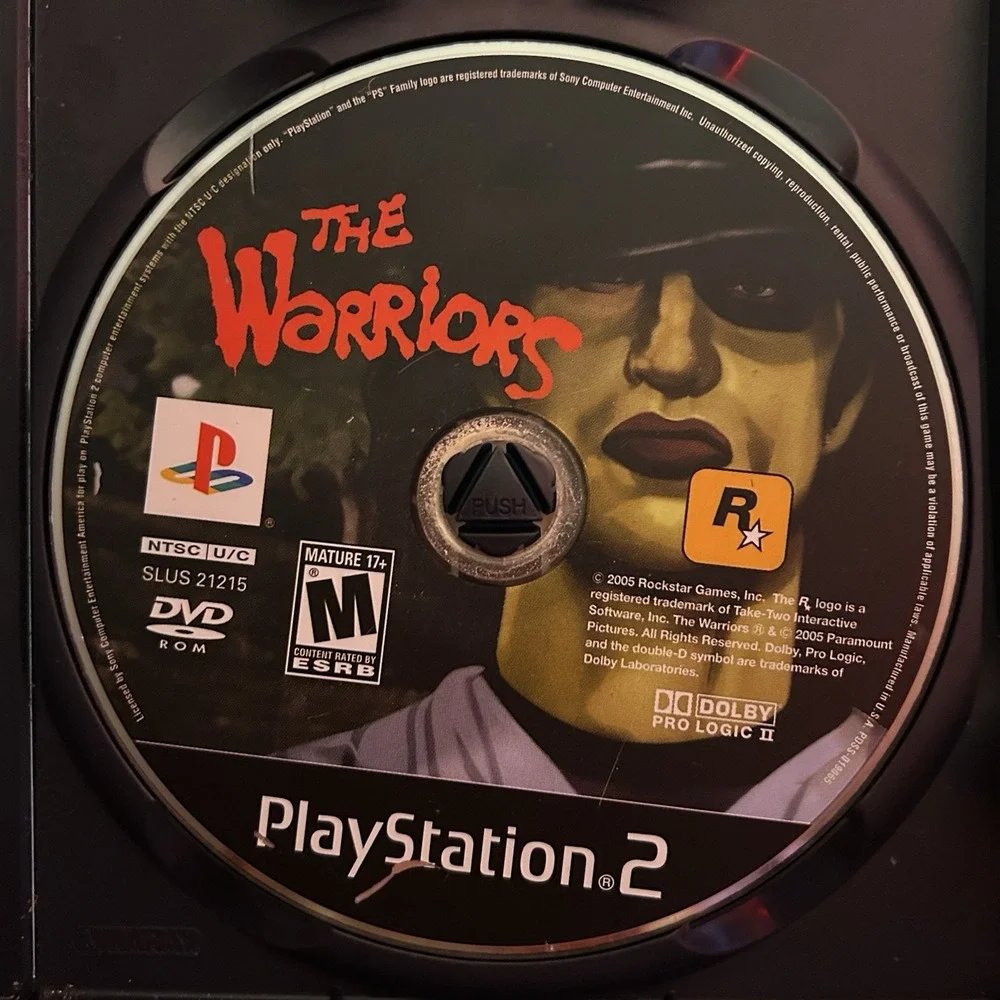 The Warriors (PS2 PlayStation 2, 2005) Rockstar Games Black Label No Manual